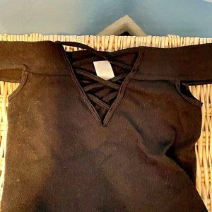 Tween Girls Black x Off The Shoulder Crop Top